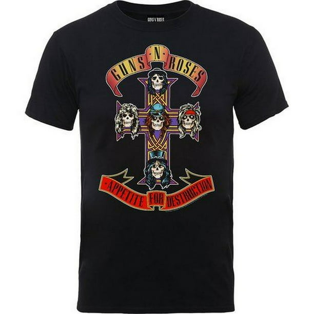 Guns N Roses T Shirt Classic Band Logo Album Cover Official Mens New Black